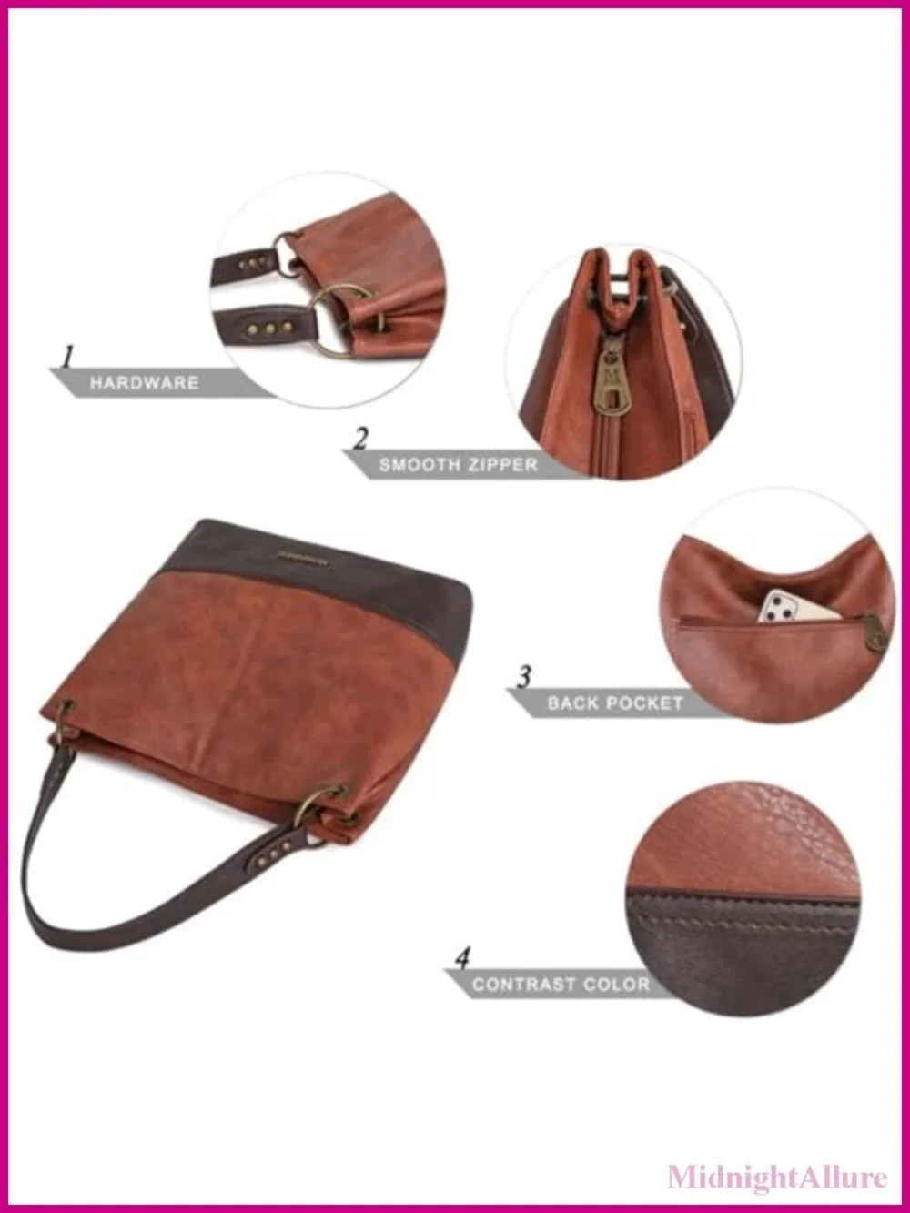 Montana West Hobo Bag Slouchy Shoulder Bag Vegan Leather Tote Purse